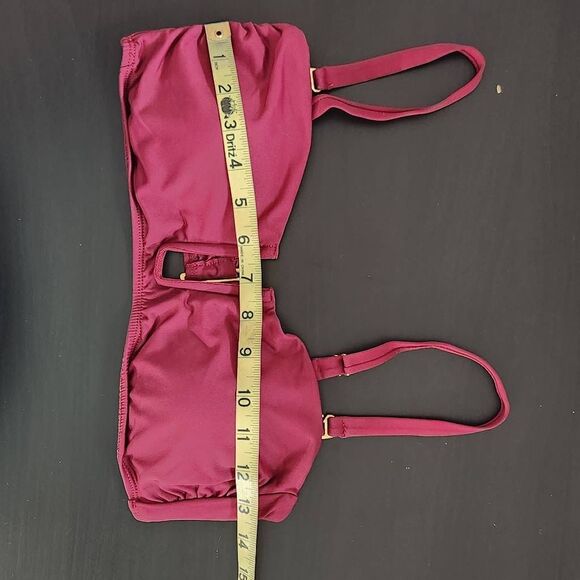 Andie Oxblood Bikini Top Wine Swim Top NWT Medium Burgundy Andie Swim Top - Picture 6 of 10
